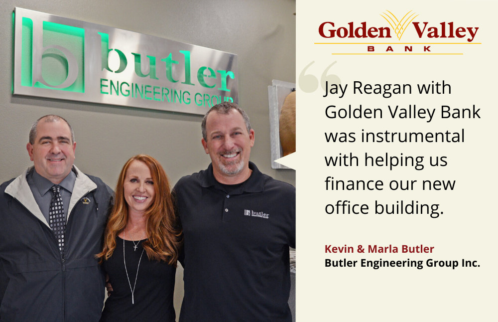 Kevin & Marla Butler, Golden Valley Bank customer testimonials