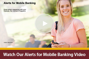 Interactive Video Player on alerts for personal mobile banking app