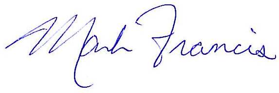 Mark Francis Signature